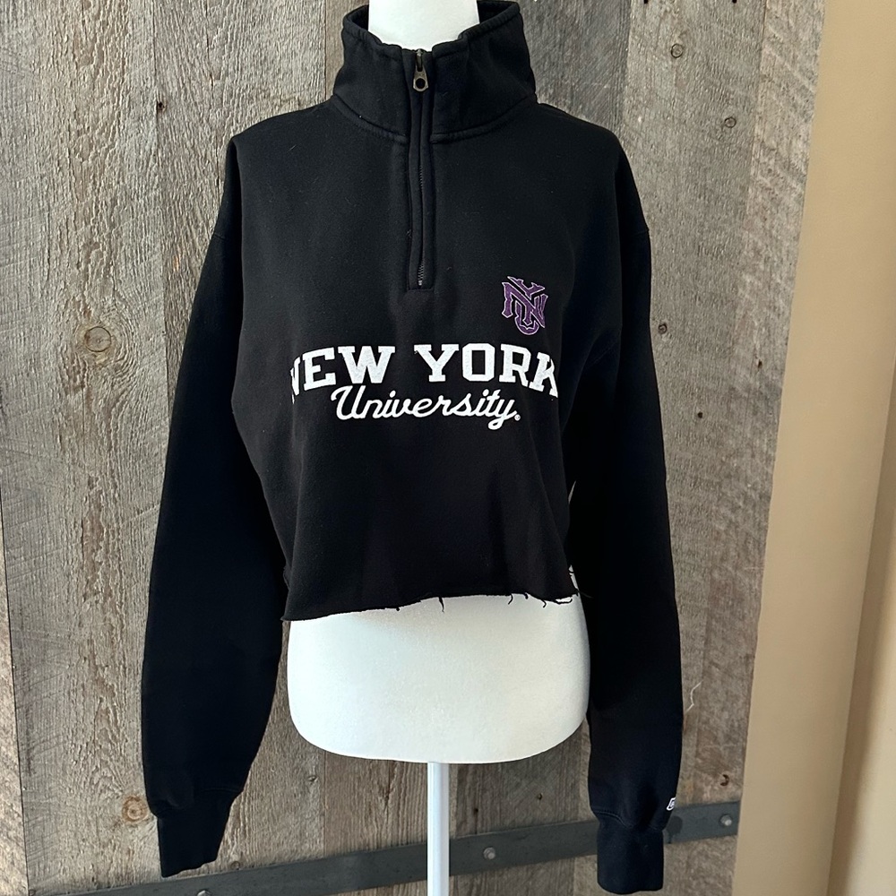 Authentic New York University Crop Sweatshirt